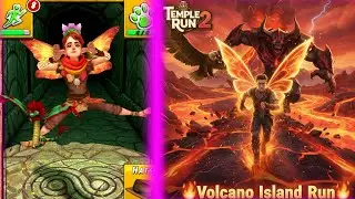 🔥 Volcano Island Heat Run | Rowen O&rsquo;Akroot&rsquo;s Wild Escape | Temple Run 2 Adventure🔥4K