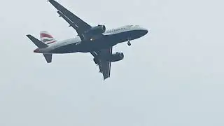 BA A319 (G-EUPS) flies into Belfast (BHD) 04/04/2024