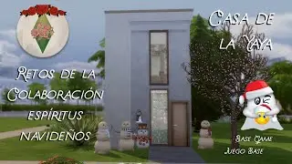 Casa de la Yaya | Retos de la Colaboraci&oacute;n esp&iacute;ritus navide&ntilde;os | Los Sims 4 Speed build | Sin CC