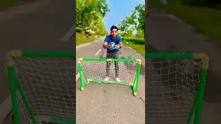 Big football goal 🥅 post set with net-ball, Indoor outdoor football sports games