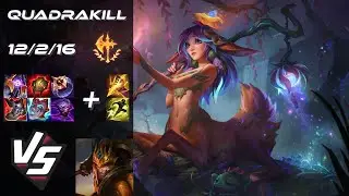 JUNGLE Lillia vs Jarvan IV [QUADRAKILL] - NA Grandmaster Patch 25.19