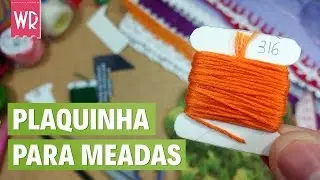 Como fazer plaquinha de meada de ponto cruz