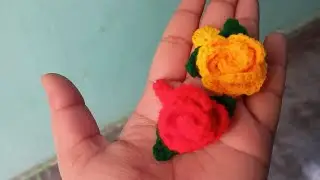Cutest Crochet Rose Hair Clip / Crochet Hair Clips for Valentine|Crochet Flower Hair Clip