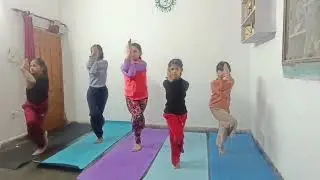 Practice of garudasana