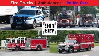 Fire Trucks, Ambulances, and Police Cars Responding Compilation | August 2022