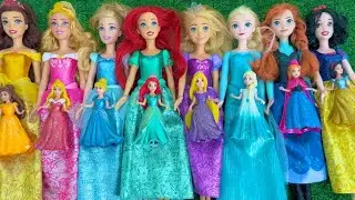 Looking For Disney Princess,  Mix Rainbow Dress! 9 MYSTERY SURPRISES Dolls Satisfying Video ASMR   K