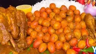 ASMR EATING VEDIO / Full Chicken , Rice , Small Egg and Delicious Chicken gravy🐔  / Mukbang vedio...