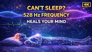 528 Hz Frequency Sound | Can&rsquo;t Sleep? Heal Your Mind Deep Sleep Music 4K Stress Anxiety Relief