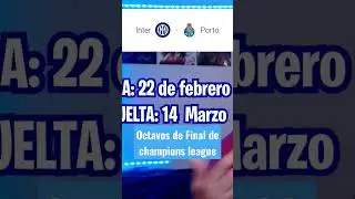 Inter vs Porto en octavos de final de la champions #shorts #futbol #championsleague