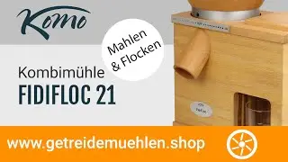 KoMo Kombimühle FidiFloc 21- Elektrische Getreidemühle mit Handflocker