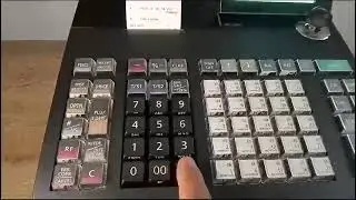 Máquina registradora CASIO, error E-001 con llave en posición X