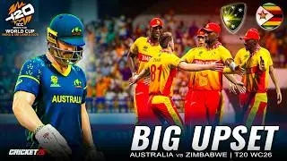 T20 WORLD CUP BIGGEST UPSET😱 - AUS vs ZIM | Cricket 26