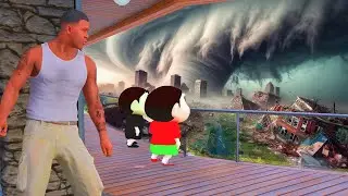 Franklin Saving Los Santos From Tornado in GTA 5 !