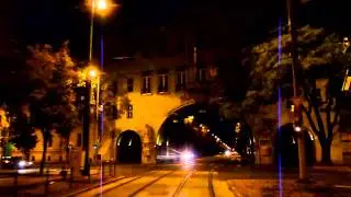 Szeged, 1-es villamos (Szeged Plaza-Szeged pályaudvar-Szeged Plaza), este