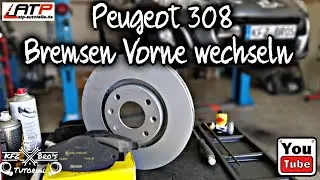 Peugeot 308 Bremsen Vorne wechseln | Anleitung | Drehmomentwerte | Changer les Freins avant