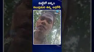 Lady Aghori Naga Sadhu Eating Rice in Soil | మట్టిలో అన్నం కలుపుకుని తిన్న అఘోరీ | ZEE Telugu News