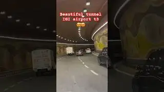 Indra gandhi airport terminal 3 road tunnel 😍😍 #delhi #travel #nature #delhitourism #car