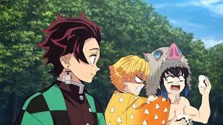 Tanjiro Saves Inosuke's Life! | Demon Slayer [4K] in Hindi Badass And Funny moments 