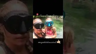 Swimming the caves with my homie! #florida #floridalife #floridaadventures #sevensisters