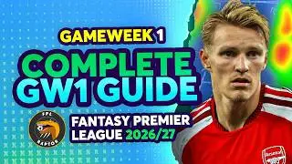 FPL GW1 COMPLETE GUIDE 🚨 | BEST CHEAP MIDFIELDER? 🤔 | Fantasy Premier League Tips 2026/27