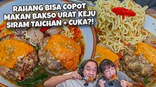 RAHANG COPOT MAKAN BAKSO URAT KEJU SIRAM SAMBEL TAICHAN + CUKA?! LANGGANAN UDAH 6 TAHUN?!
