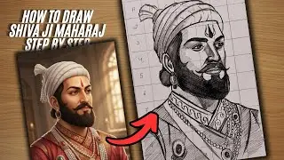How to Draw Shivaji Maharaj | Chhatrapati Shivaji Maharaj Drawing easy tutorial for beginners #shiva