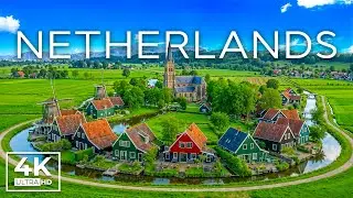 Netherlands 4K | Majestic Windmills, Scenic Tulip Fields & Timeless Beauty of Dutch Landscapes