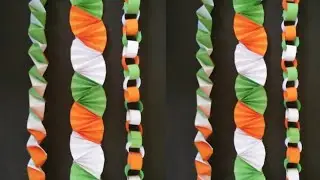 Tri colour garland making for independence day||Independence day special flag colour garland
