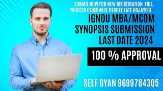 ignou synopsis submission last mba mcom project date 2024