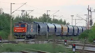 H-THM 0600 001 (Biokovo) electric locomotive and a long freight train
