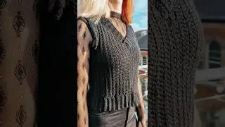 Crochet sweater vest-perfect basic for your wardrobe 😌 #crochetlove  #crochetvest #crochetaddict