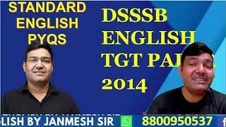|| DSSSB-- ENGLISH SPECIAL || TGT, PGT, LT ENGLISH -2024  | TEACHING EXAMS || BY JANMESH SIR