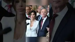 Zero problems with the lace bra #laurensanchez #innaugration #fashion #jeffbezos #whitesuit #trump