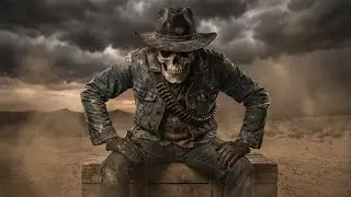 Iron Dust Howl 🔥 Dark Country Western Mix | Skeleton Outlaw & Wolf #DarkCountry