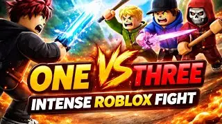 One vs Three | Intense Roblox Fight #roblox 