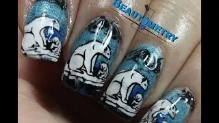 Polar Bear Manicure Tutorial featuring Creative Shop Plate 37