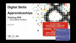 Digital Apprenticeship Standards - Summative Portfolio Best Practice - 7th April 2020