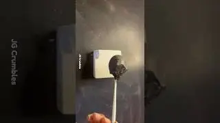 Pouring black pigment over a fresh gym chalk block | ASMR