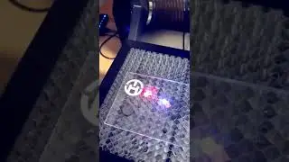Haotian 5W UV laser machine engraving on  clear acrylic