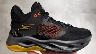 Skechers SKX Float Black Orange Julius Randle Basketball Shoes