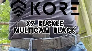Ремень Kore Essentials X7 с пряжкой, расцветка Multicam, черный.