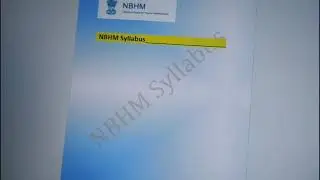 NBHM exam syllabus