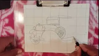 Learn How to sketch of a vintage car Art Colour Pencil Drawing|| learn how to colour pencil drawing