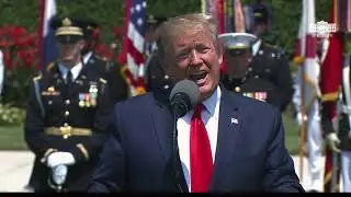 President Trump Participates In a Full Honors Welcome Ceremony for the Secretary of Defense