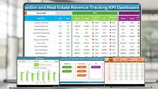 Construction and Real Estate Revenue Tracking KPI Dashboard in Excel