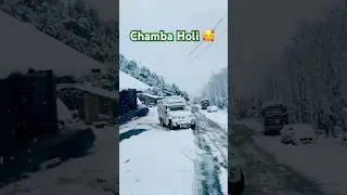 Snowfall in Chamba Holi🥰 #shortsvideo #travel