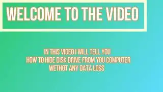 How to hide disk drive from Computer