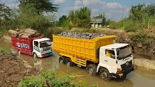 Mobil Truk Oleng RC Canter Fuso 220ps Muat Tanah Dump Truck Tronton Isuzu Giga, Hino 500, Ud Quester