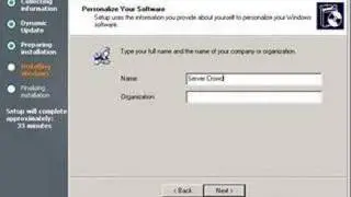 Установка Server 2003 2/3