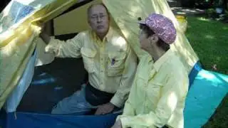REI Taj 3 Backpacking Tent Pitch: Heckie Gets Wet !   Ten Minute Tent: